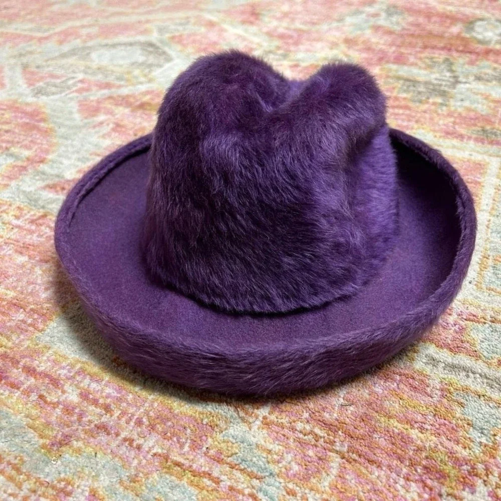 Vintage Rochelle Originals‎ Purple Fur Hat